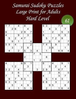 Couverture_Samurai Sudoku Puzzles - Large Print for Adults - Hard Level - N°61