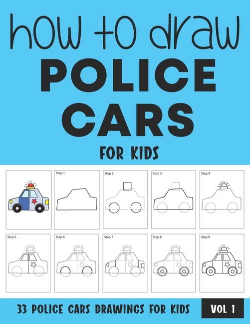 Front cover_How to Draw Police Cars for Kids - Vol 1