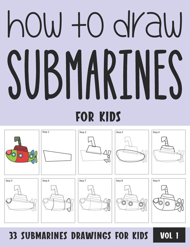 Couverture_How to Draw Submarines for Kids - Vol 1