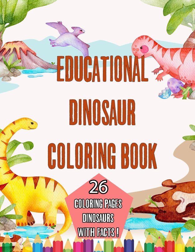 Front cover_Educational Dinosaur Coloring book