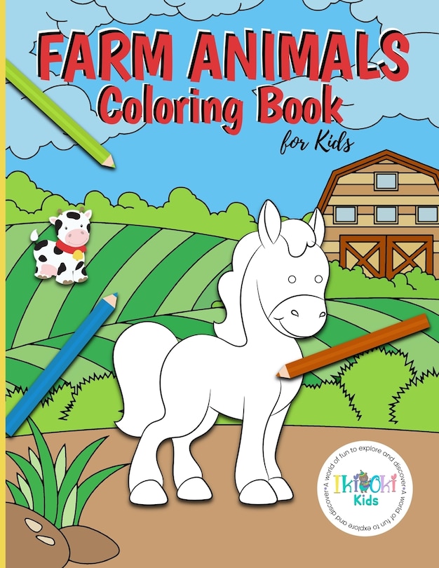 Front cover_Farm Animals Coloring Book for Kids