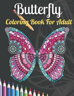 Front cover_Butterfly Coloring Book For Adults