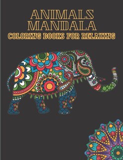 Front cover_Animal mandala coloring books for relaxing