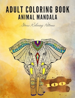 Front cover_Adult Coloring BOOK Animal Mandala