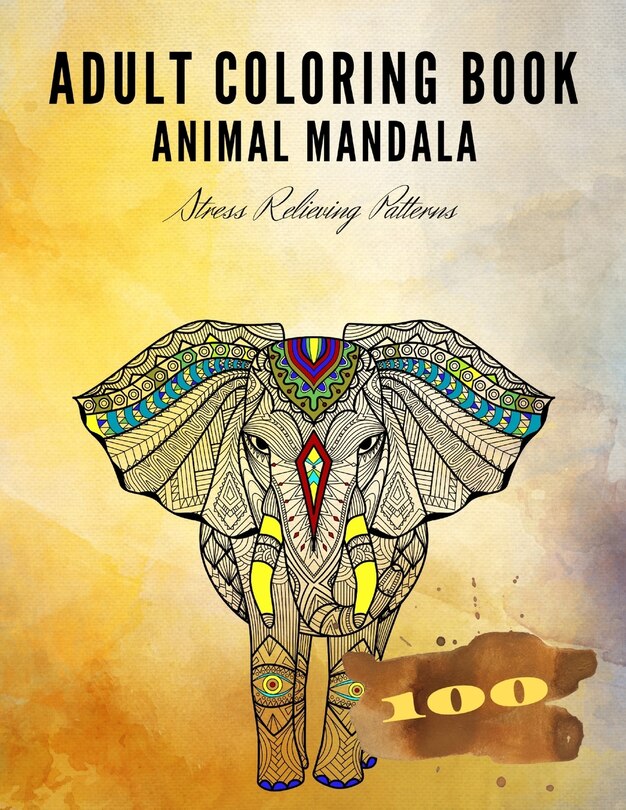 Front cover_Adult Coloring BOOK Animal Mandala