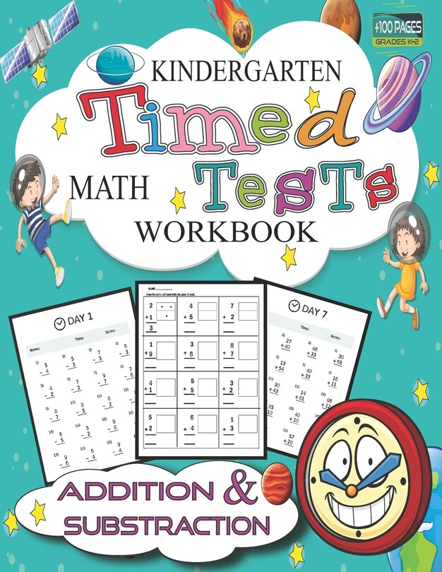 Kindergarten Math Timed Tests workbook: Math Drills for children's - Multiplication & Division - Math Workbook Worksheet Challenge Everyday Practice Exercises and Timed Tests