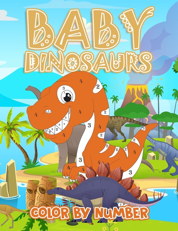 Front cover_Baby Dinosaur Color By Numbers