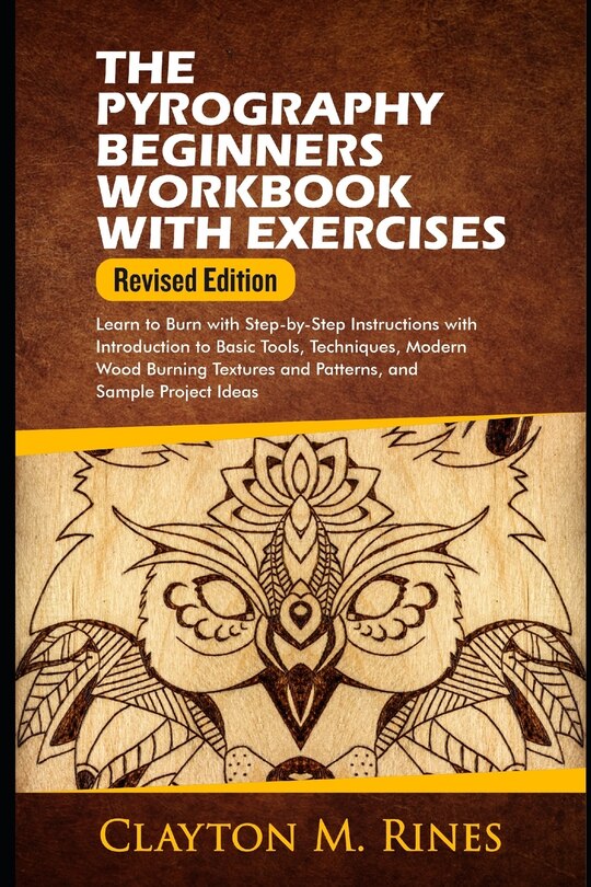 Front cover_The Pyrography Beginners Workbook with Exercises Revised Edition