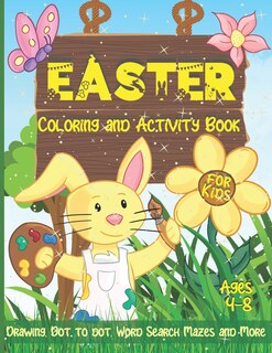 Front cover_Easter Coloring and Activity Book for Kids Ages 4-8