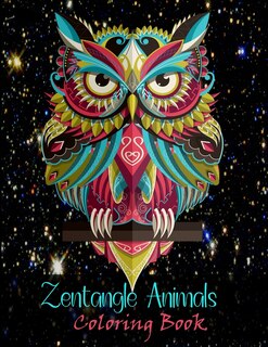 Front cover_Zentangle animals coloring book