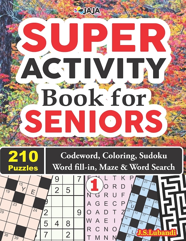 Front cover_Super Activity Book For Seniors - 210 Puzzles