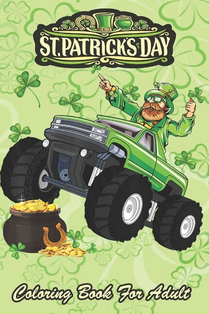 Front cover_St Patricks Day Coloring Book For Adult