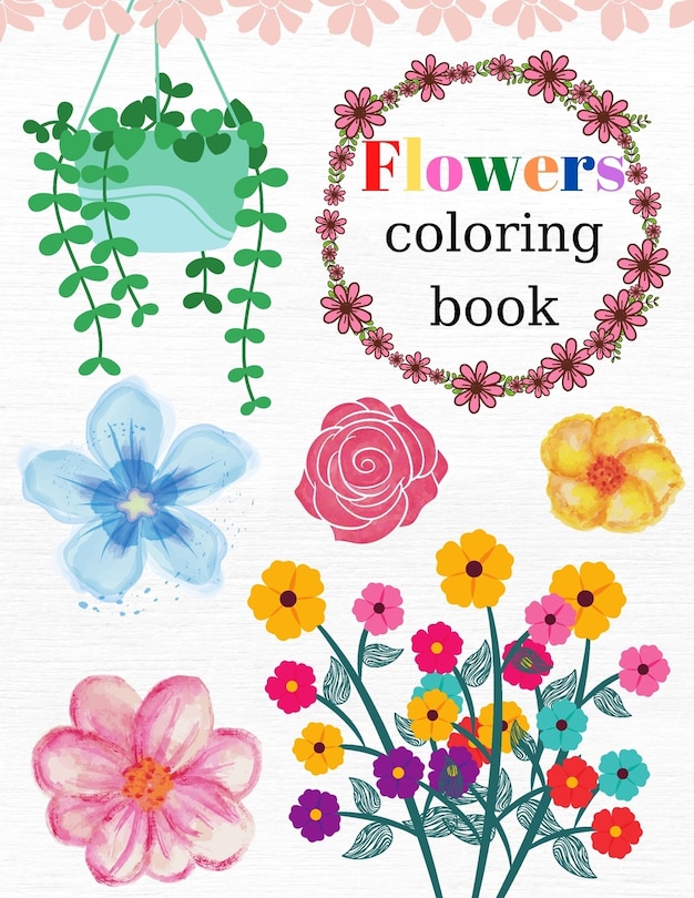 Front cover_Flowers Coloring Book