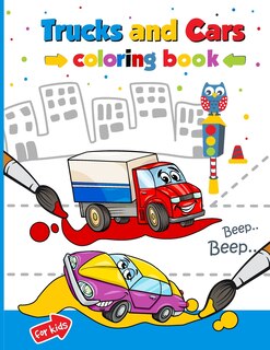 Front cover_Trucks and cars coloring book
