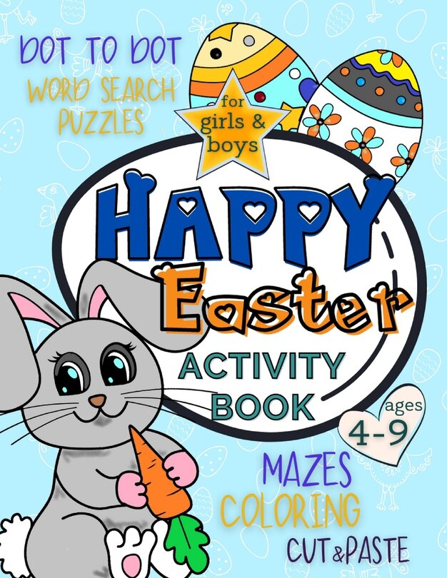 Couverture_Happy Easter Activity Book for Girls and Boys 4-9