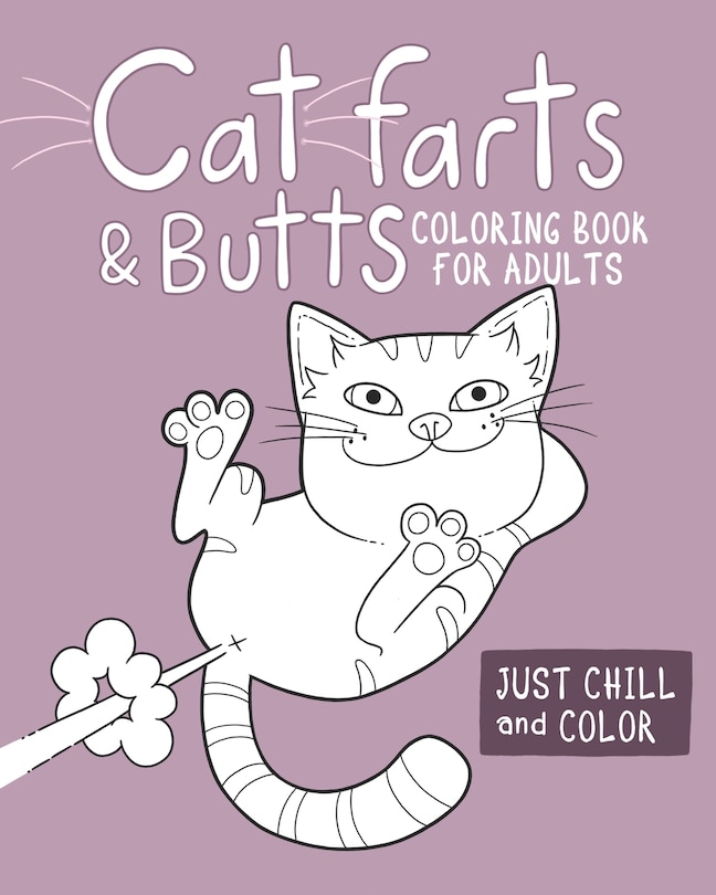 Front cover_Cat Farts and Butts Coloring Book For Adults