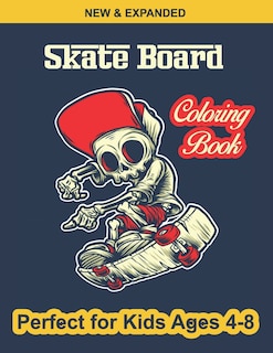 Front cover_Skate Board Coloring Book Perfect for Kids Ages 4-8