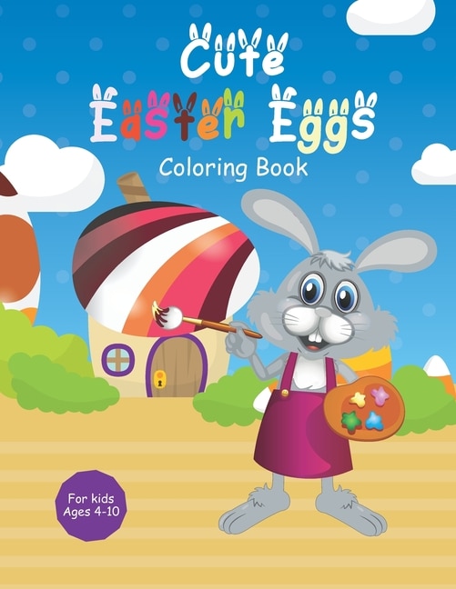 Front cover_Cute Easter Eggs Coloring Book