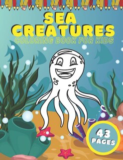 Front cover_Sea Creatures Coloring Book For Kids