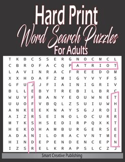Couverture_Hard Print Word Search Puzzles For Adults