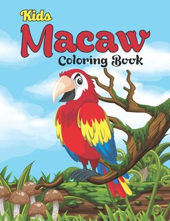 Front cover_Kids Macaw Coloring Book