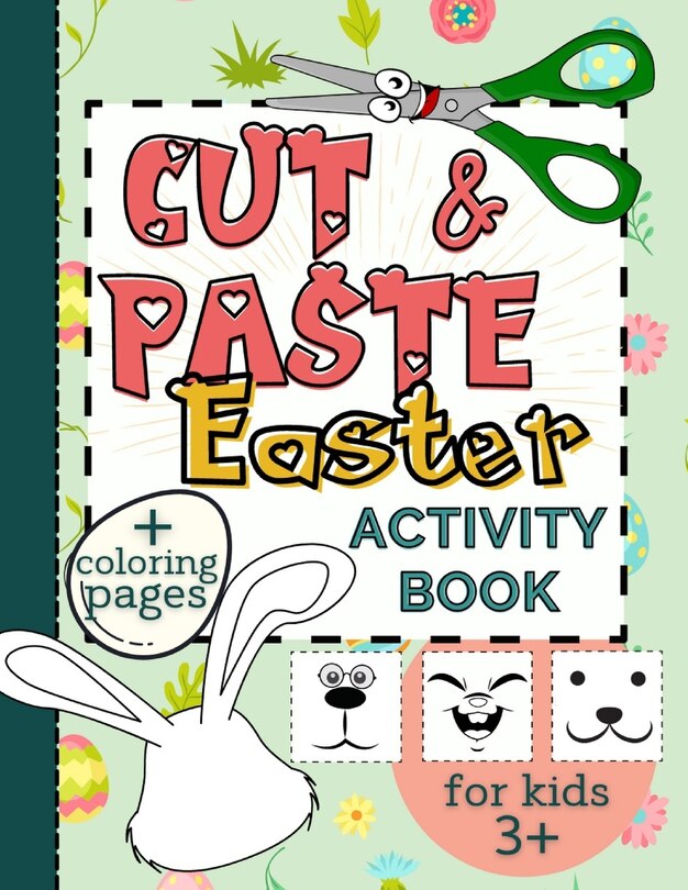 Front cover_Cut & Paste Easter Activity Book for Kids 3+