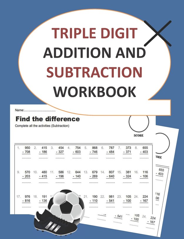 Front cover_triple digit addition and subtraction workbook