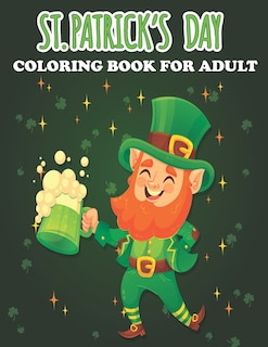 Front cover_St Patricks Day Coloring Book for Adults