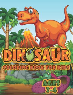Front cover_Dinosaur Coloring Book For Kids Ages 2-4