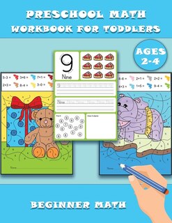 Front cover_preschool math workbook for toddlers ages 2-4 beginner math