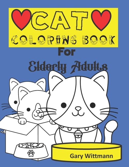 Front cover_Cat Coloring Book for Elderly Adults
