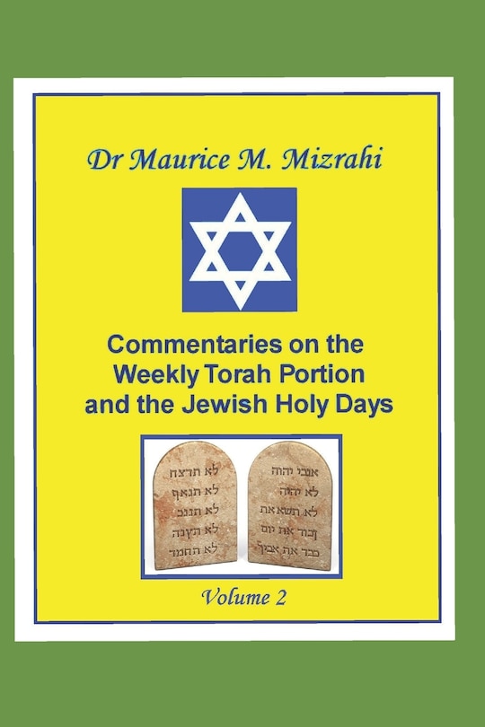 Front cover_Commentaries on the Weekly Torah Portion and the Jewish Holy Days, Volume 2