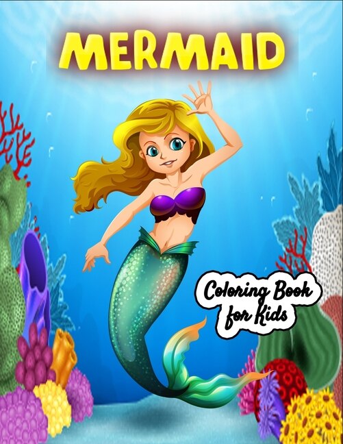Front cover_Mermaid coloring book for Kids