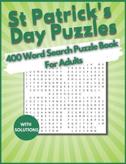 Front cover_St. Patrick's Day Word Search 400 Puzzles Book for Adults
