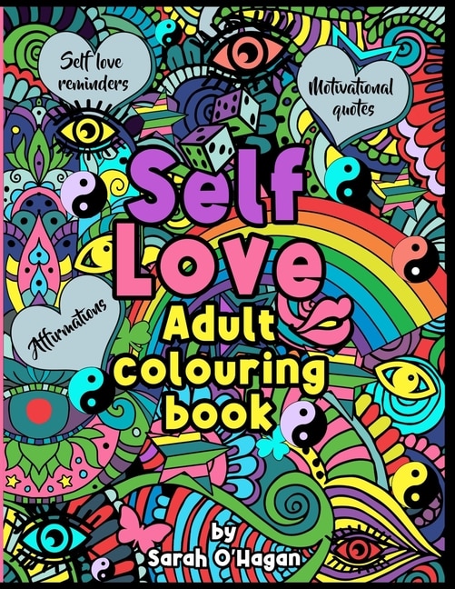 Front cover_Self Love adult colouring book