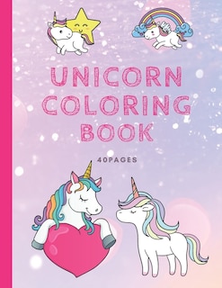 Front cover_Unicorn Coloring Book - 40 Pages