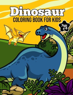 Front cover_Dinosaur Coloring Book for Kids Age 4-8