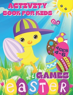 Front cover_Activity Book for Kids Ages 4-6 Easter Games
