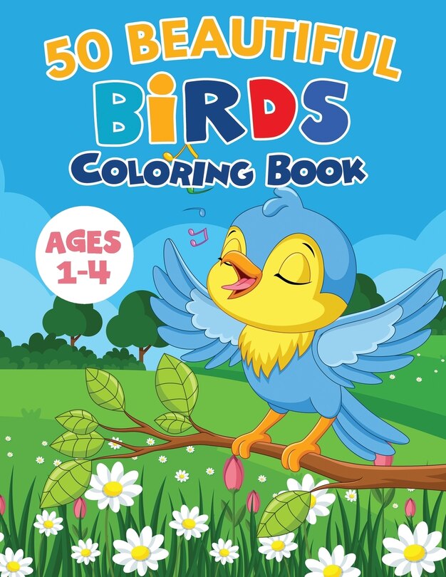 Couverture_50 Beautiful Birds Coloring Book / Ages 1-4