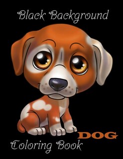 Front cover_Dog coloring book black background