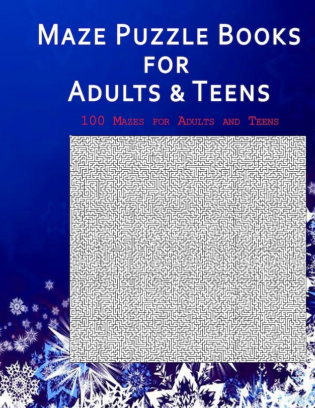 Front cover_Maze Puzzle Books for Adults & Teen