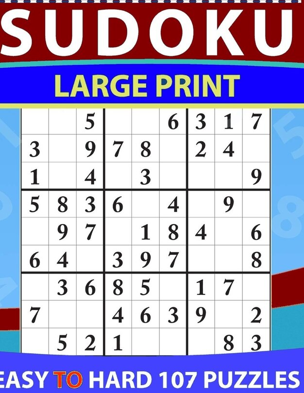 Front cover_Sudoku Large Print Easy to hard