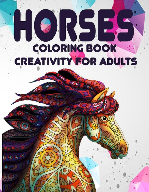 Couverture_horses coloring book creativity for adults