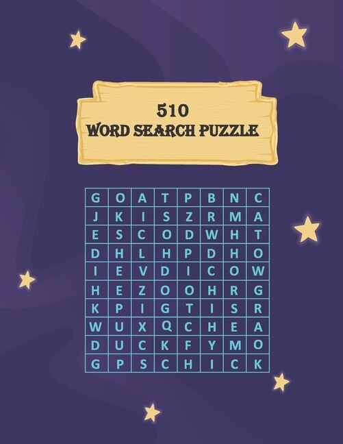 510 word search puzzle: Word Search Puzzle Activity Book with Solution for Adults, seniors and For All Puzzle Fans ( challenging brain )