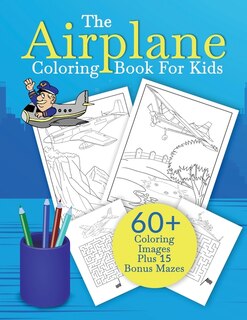 Front cover_The Airplane Coloring Book For Kids