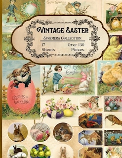 Vintage Easter Ephemera Collection: 17 Sheets and Over 130 Ephemera Pieces for DIY Cards, Scrapbooking, Decorations, Decoupage, Papercraft Embellishments, Junk Journal Kit, Cut Out and Collage Projects - Bonus with 2 Sheets of Spring Daisy Days