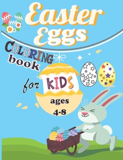 Front cover_Easter Eggs Coloring Book For Kids Ages 4-8