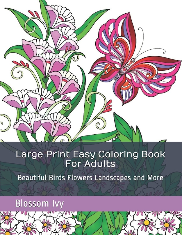 Couverture_Large Print Easy Coloring Book For Adults