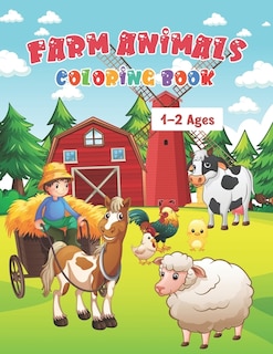Front cover_Farm Animals Coloring Book Ages 1-2