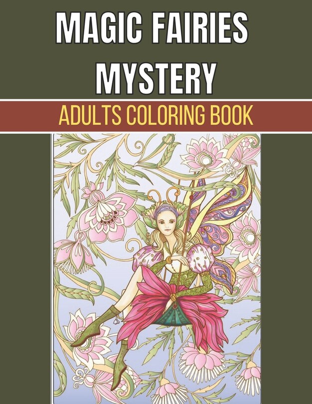 Front cover_Magic Fairies Mystery Adults Coloring Book